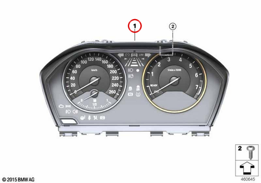 Instrumententisch OEM 62108794205 für BMW F20, F21, F22, F23, F45, F46, F48. Original BMW.