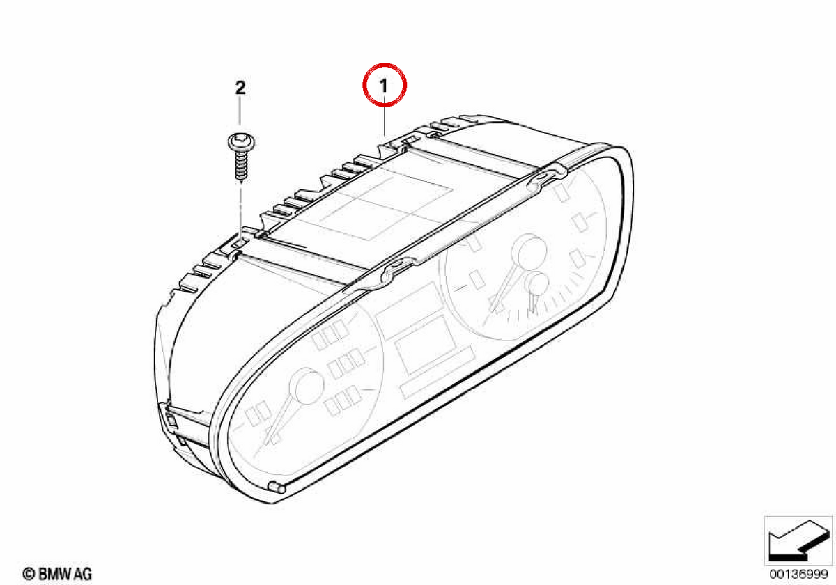 Instrumententabelle ohne Codify OEM 62109283797 für BMW E82, E88. Original BMW.