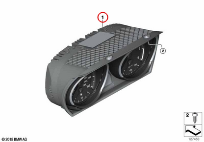 Tableau d'instruments sans codifier OEM 62109283855 pour BMW E92 et E93. BMW d'origine.