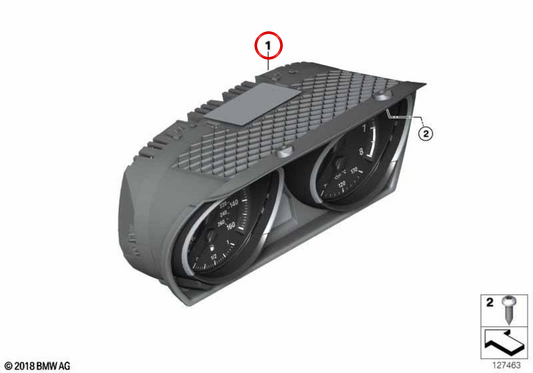 Conjunto de instrumentos não codificados OEM 62109316141 para BMW E90, E91, E92, E93, E84. BMW genuíno.