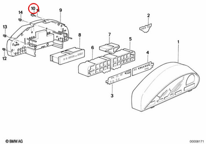 Porta della lampada OEM 62111392983 per BMW E36, E31 e Z3. BMW originale.