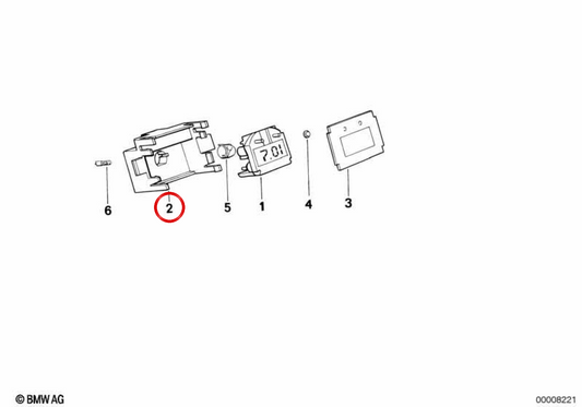 Support (licou) OEM 62112291211 pour BMW Z1 (E30). BMW d'origine.