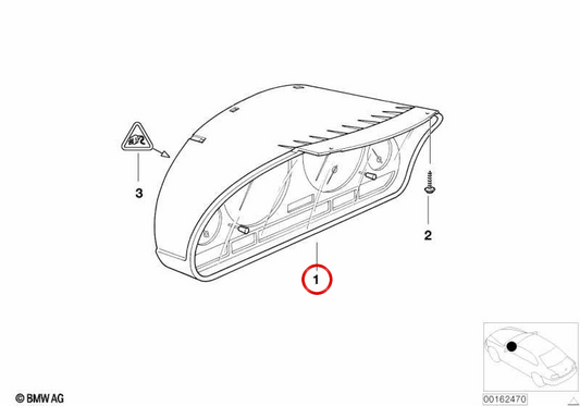 Instrumententisch OEM 62116985680 für BMW E46. Original BMW.