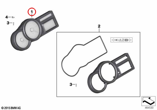 Tableau de bord OEM 62117725790 pour motos BMW K1200S, K1300S. BMW Motorrad d'origine.
