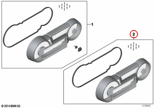 Kit de reparo do painel de instrumentos OEM 62118555478 para BMW Motorrad K 1600 GT, K 1600 GTL. Originais BMW Motorrad.