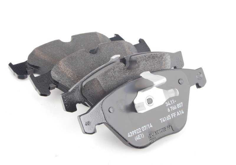 Kit de pastillas de freno delantero sin amianto OEM 34116794916 para BMW E60, E61, E63, E64. Compatible con 520d (M47 y N47). Original BMW.
