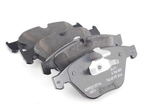 Kit de pastillas de freno delantero sin amianto OEM 34116794916 para BMW E60, E61, E63, E64. Compatible con 520d (M47 y N47). Original BMW.