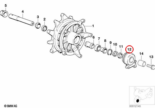 Comando contagiri OEM 62122306532 per moto BMW R1100R, R1100RT, R850R, R850RT. BMW Motorrad originale.