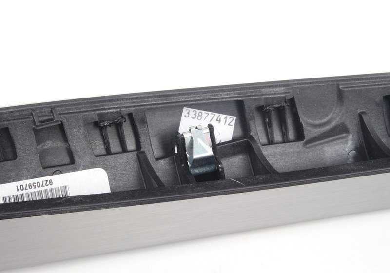 Embellecedor aluminio consola central izquierda OEM 51169270597 para BMW X5 F15. Original BMW.