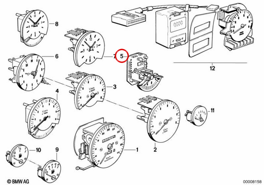 Medidor de consumo de combustível OEM 62131376717 para BMW E30. BMW genuíno.