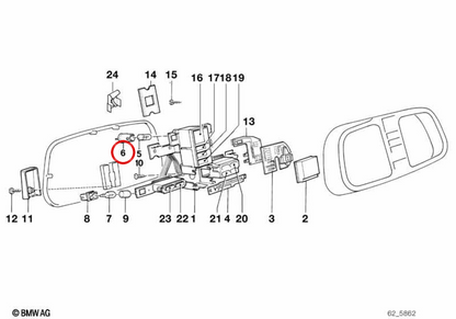 ** Carrier della lampada OEM 62148680130 per BMW E21, E30, E12, E24, Mini R50. BMW originale e mini.