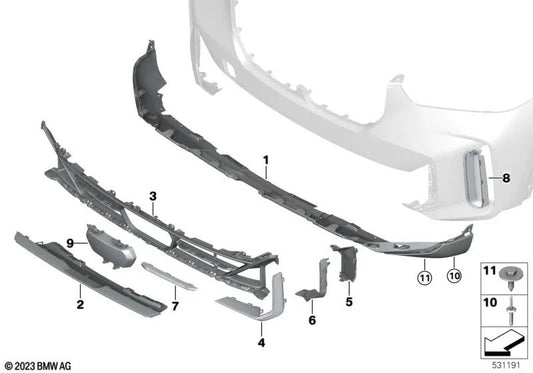 Pull cromo destro per BMW G05N (OEM 5115A2F202). BMW originale.