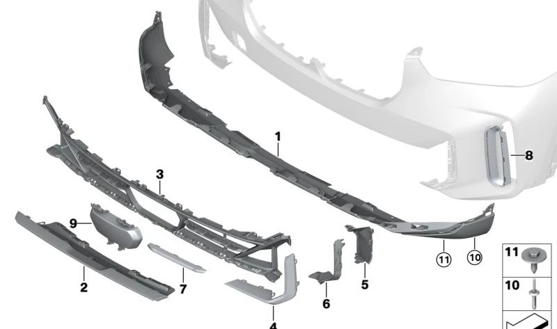 Abdeckblende izquierda para BMW X5 G05N (OEM 51115A20D03). Original BMW