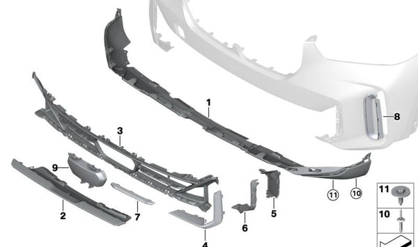 Abdeckblende izquierda para BMW X5 G05N (OEM 51115A20D03). Original BMW