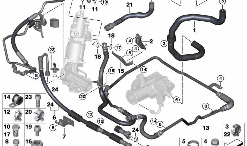 Arandela de estanqueidad OEM 07119906464 para BMW E81, E82, E87, E88, E90, E91, E92, E93, E60, E61, E63, E64, E65, E66, E84, E70, E71 y MINI R50, R52, R53. Original BMW y MINI.