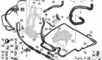 Arandela de estanqueidad OEM 07119906464 para BMW E81, E82, E87, E88, E90, E91, E92, E93, E60, E61, E63, E64, E65, E66, E84, E70, E71 y MINI R50, R52, R53. Original BMW y MINI.