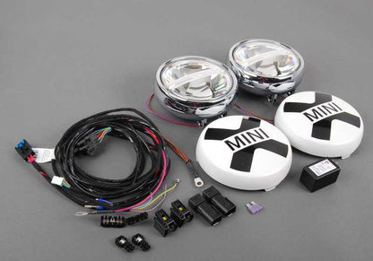 Kit de faros adicionales LED OEM 63122288981 para MINI F55, F56, F57, F54, F60, R55, R56, R57, R58, R59, R60, R61. Mejora visión y estilo. Original MINI.