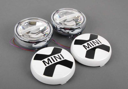 Kit de faros adicionales LED OEM 63122288981 para MINI F55, F56, F57, F54, F60, R55, R56, R57, R58, R59, R60, R61. Mejora visión y estilo. Original MINI.