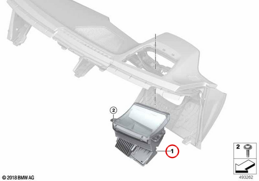Head-Up Display OEM 62309442012 para BMW G20, G21, G28, G80, G26. BMW genuíno.