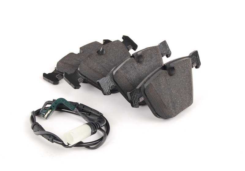 Brake pills set with OEM sensor 34212339292 for BMW E60, E60N, E63, E63N, E64, E64N. Original BMW.