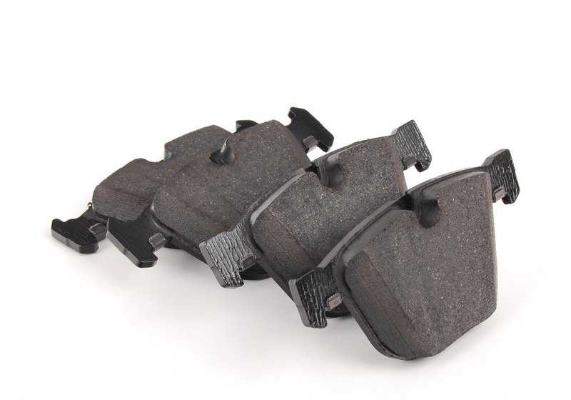 Brake pills set with OEM sensor 34212339292 for BMW E60, E60N, E63, E63N, E64, E64N. Original BMW.