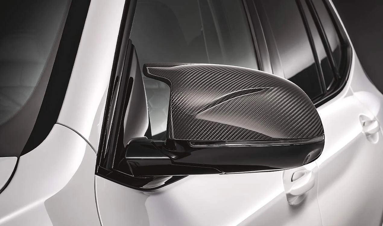 Carcasa espejo retrovisor derecho carbono OEM 51168077002 para BMW G01, G08, F97, G02, F98, G05, F95, G06, F96, G07, G09. Estilo M Performance. Original BMW.