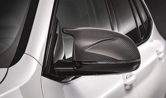 Carcasa espejo retrovisor derecho carbono OEM 51168077002 para BMW G01, G08, F97, G02, F98, G05, F95, G06, F96, G07, G09. Estilo M Performance. Original BMW.