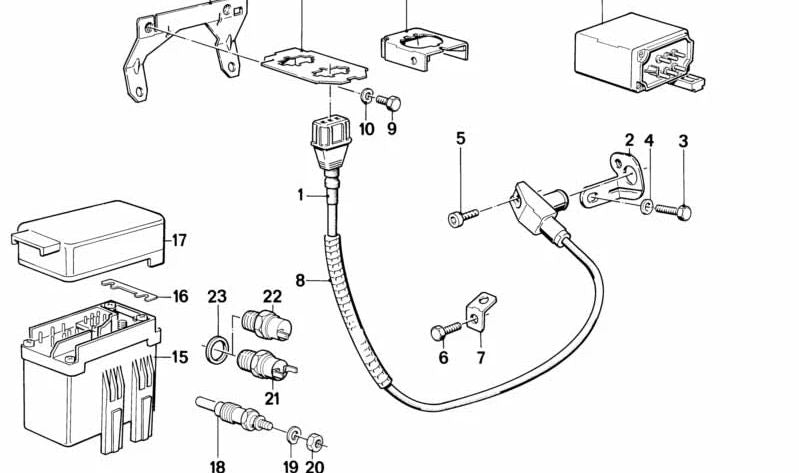 Sensor de impulsos OEM 12142241235 para BMW E30. Original BMW.