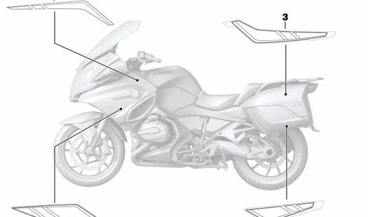 OPE Decorazione superiore OEM 51148555186 per BMW Motorrad R1200RT, R1250RT. BMW MOTORAD originale.