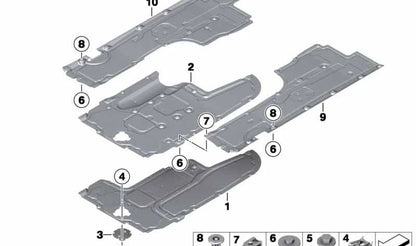 Right side cover OEM 51757185036 for BMW 7 F02, F02N, F04. Original BMW piece.