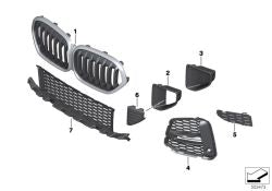 Coperchio del canale dell'aria freno destro per BMW F48N (OEM 51748075900). BMW originale.