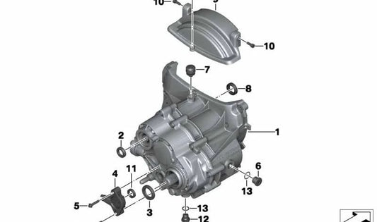 Caja de cambios de 6 marchas negra OEM 23008522798 para motos BMW R1200S, HP2 Sport. Original BMW Motorrad.