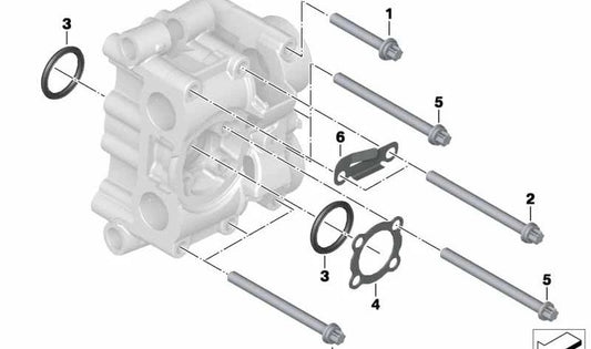 Junta soporte tornillo OEM 11337710430 para BMW Motorrad {A73, RK21 R nineT, RK22 R nineT Pure, RK23 R nineT Scrambler, RK25 R 1200 GS}. Original BMW Motorrad.