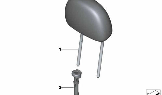 Reposacabezas en cuero OEM 52109805172 para MINI R60 {Cooper, Cooper ALL4, Cooper D} con cambio manual o automático y tracción delantera o total (producción 2010–2016). Original MINI.