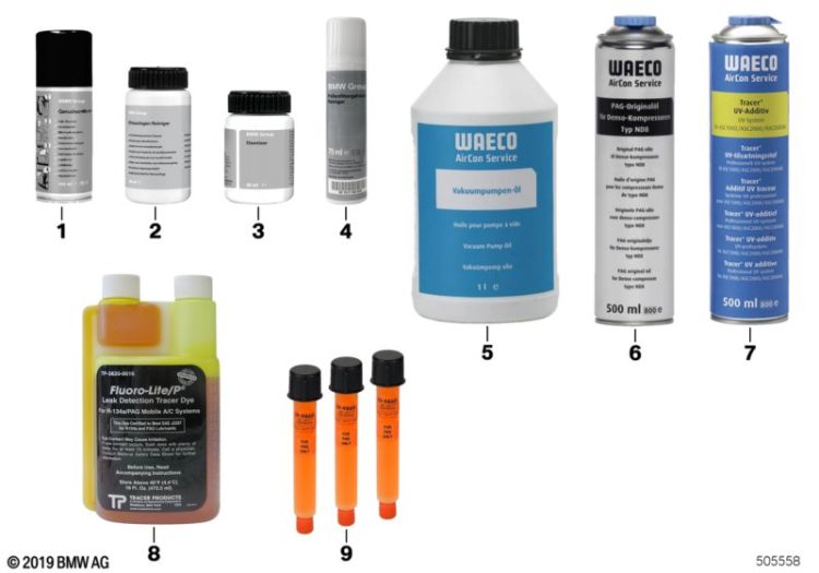 Nettoyant du système de climatisation pour BMW (OEM 83192463439). BMW d'origine