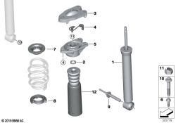 Additional shock absorber with rear protection tube for BMW F40, F44 (OEM 33506896988). Original BMW