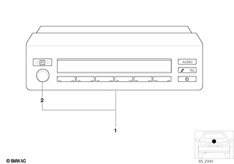 Multi-Informationsbildschirm für BMW E39 (OEM 65826914941). Original BMW