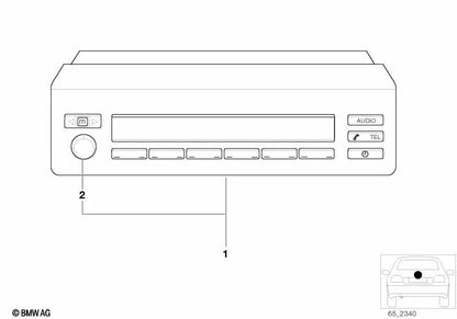 Multi-Informationsbildschirm für BMW E39 (OEM 65826914941). Original BMW