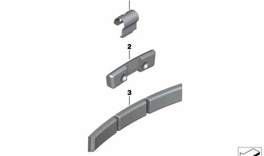 Clip de sujeción negro OEM 36116792063 para MINI F54, F55, F56, F57, F60, F65, F66, R50, R52, R53, R55, R56, R57, R58, R59, R60, R61, J01, J05, U25, F67. Original MINI.