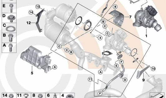 Protector térmico OEM 11658575459 para MINI R60 y R61 {Cooper D, Cooper D ALL4, Cooper SD} con motor N47T. Compatible con tracción delantera y ALL4. Original MINI.