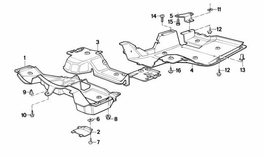 Couverture inférieure OEM 51711944884 pour BMW E34. BMW d'origine.