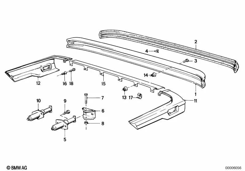 Ouça o BMW E21, E30, E12, E28, E24, E23 (OEM 51111838076). BMW original