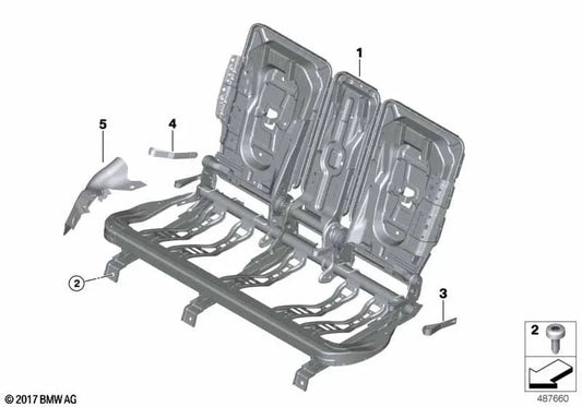 BMW -Stützplatte 2 F45, F45N, X1 F48, F48N (OEM 52207373152). Original BMW.