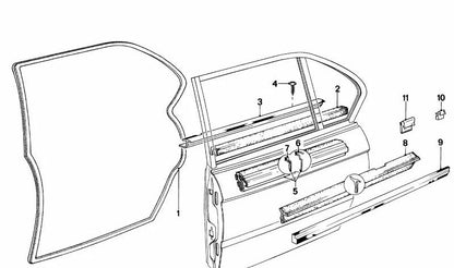 Lábio de vedação para BMW Série 5 E12 (OEM 51211854295). BMW original