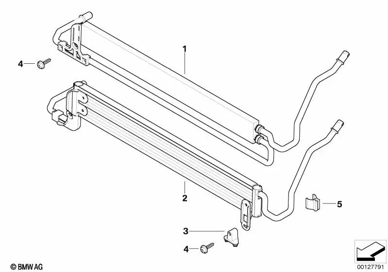 Power Steering Radiator for BMW E60, E60N, E61, E61N, E63, E63N, E64, E64N (OEM 17217519215). Original BMW