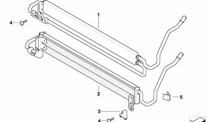 Radiador dirección asistida OEM 17217559961 para BMW E60, E60N, E61, E61N, E63, E63N, E64, E64N. Original BMW.