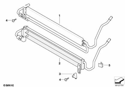 Refrigerador de dirección asistida para BMW Serie 5 E60, E61, Serie 6 E63, E64 (OEM 17217534910). Original BMW