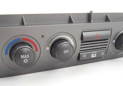 Panel de control climatizador automático OEM 64116953185 para BMW Serie 7 E65 {730d, 730i, 735i, 740d, 745i} (2001–2005). Color Dark Silver. Original BMW.