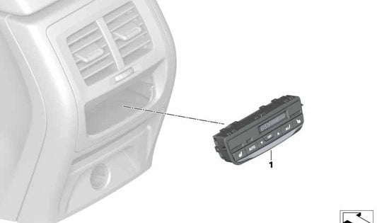 Panel de control del aire acondicionado trasero OEM 61315A3BBF2 para BMW X3 {F97 M Competition, G01 M40d}. Original BMW.