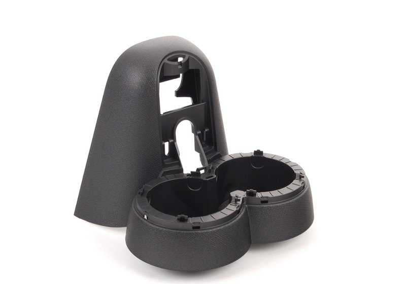 Base trasera portavasos OEM 51169812555 para MINI R60 {Cooper, Cooper ALL4, Cooper D} (2010-2016) con cambio manual o automático y tracción delantera o total. Original MINI.